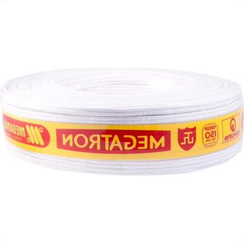 Fio Cabo Paralelo Megatron 2X1,00Mm Branco 100M 8542 Fio Cabo Paralelo Megatron 2X1,00Mm Branco 100M 8542