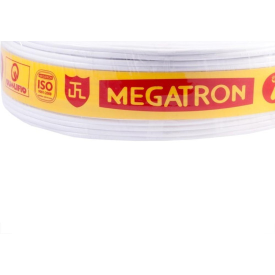 Fio Cabo Paralelo Megatron 2X1,50Mm Branco 100M 8562