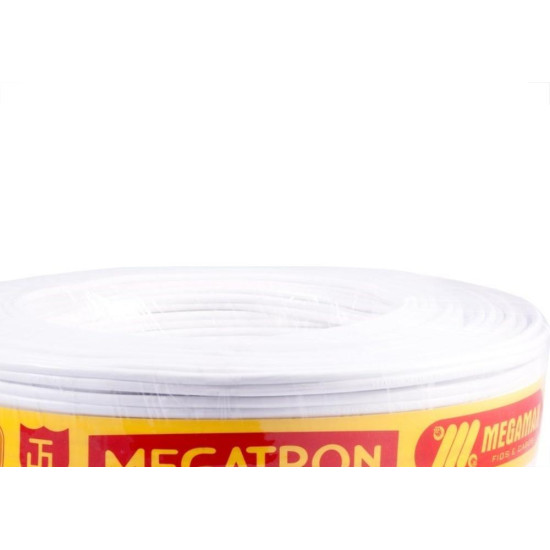 Fio Cabo Paralelo Megatron 2X1,50Mm Branco 100M 8562