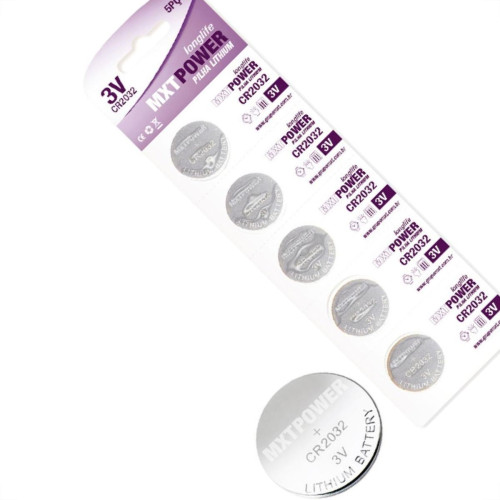 Pilha Mxt Bateria 3V Cr2032 Com 5Pecas 28.17.80 Pilha Mxt Bateria 3V Cr2032 Com 5Pecas 28.17.80