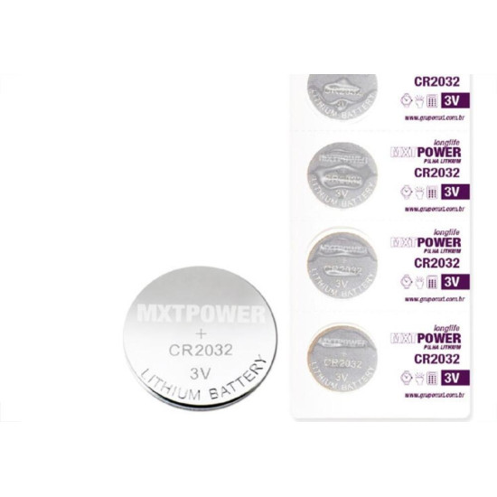 Pilha Mxt Bateria 3V Cr2032 Com 5Pecas 28.17.80 Pilha Mxt Bateria 3V Cr2032 Com 5Pecas 28.17.80