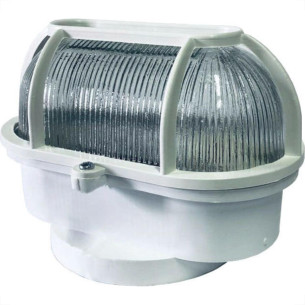 Kit C/2 - Luminaria Tartaruga Pvc Shintech Branca Com Vid...