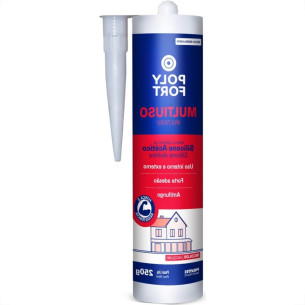 Cola Silicone Polyfort 250G Uso Geral Acetico Incolor Pulvitec Zb112