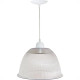 Luminaria Prismatica Bezelux 12'' Com Pendente Branco E27 Bz12Br Luminaria Prismatica Bezelux 12'' Com Pendente Branco E27 Bz12Br