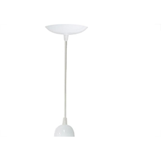 Luminaria Prismatica Bezelux 12'' Com Pendente Branco E27 Bz12Br Luminaria Prismatica Bezelux 12'' Com Pendente Branco E27 Bz12Br