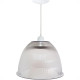 Luminaria Prismatica Bezelux 16'' Com Pendente Branco E27 Bzf16Br Luminaria Prismatica Bezelux 16'' Com Pendente Branco E27 Bzf16Br
