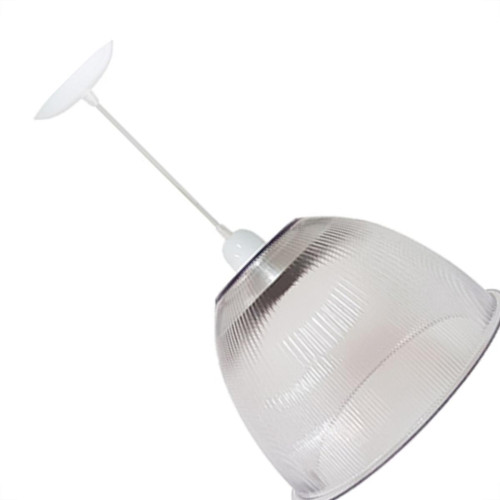 Luminaria Prismatica Bezelux 16'' Com Pendente Branco E27 Bzf16Br Luminaria Prismatica Bezelux 16'' Com Pendente Branco E27 Bzf16Br