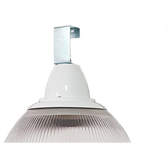 Luminaria Prismatica Bezelux 22'' Com Gancho Branco E27 Bzg22Br2 Luminaria Prismatica Bezelux 22'' Com Gancho Branco E27 Bzg22Br2
