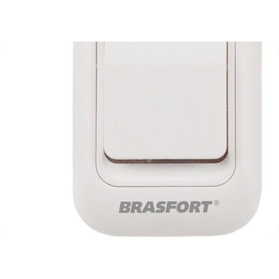Botao P/Campainha Brasfort S/Fio Pilha Branco 7892 Botao P/Campainha Brasfort S/Fio Pilha Branco 7892