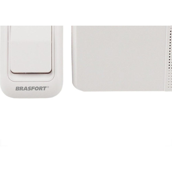 Campainha Sem Fio Brasfort Pilha/Pilha 52 Tooues Branca 7890 Campainha Sem Fio Brasfort Pilha/Pilha 52 Tooues Branca 7890