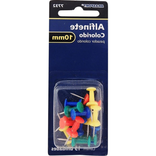Alfinete Brasfort 10Mm Color Cartela Com 15 Pecas 7732 Alfinete Brasfort 10Mm Color Cartela Com 15 Pecas 7732