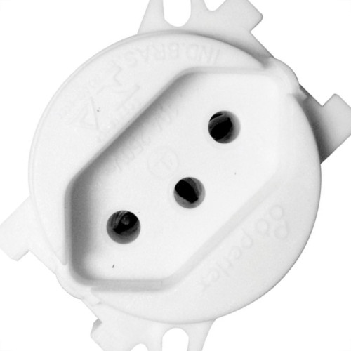 Tomada Piso Perlex 2 Polos +Terra 10A Branca 5711Br Tomada Piso Perlex 2 Polos +Terra 10A Branca 5711Br