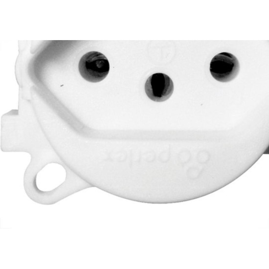 Tomada Piso Perlex 2 Polos +Terra 10A Branca 5711Br Tomada Piso Perlex 2 Polos +Terra 10A Branca 5711Br