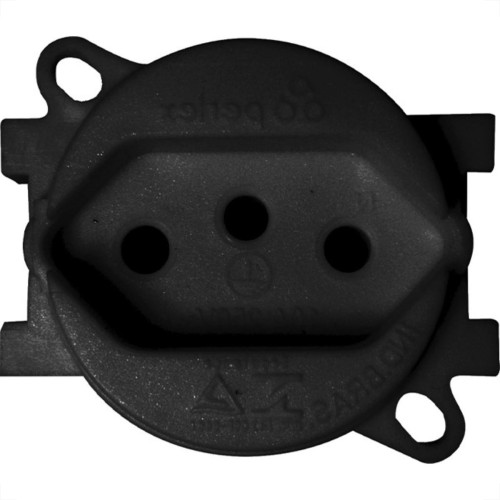 Tomada Piso Perlex 2 Polos +Terra 10A Preta 5711Pr Tomada Piso Perlex 2 Polos +Terra 10A Preta 5711Pr