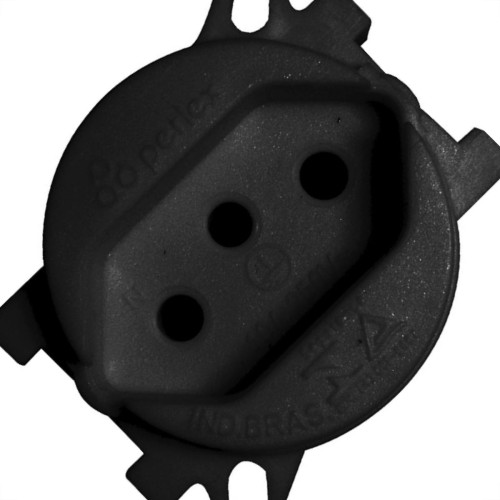 Tomada Piso Perlex 2 Polos +Terra 10A Preta 5711Pr Tomada Piso Perlex 2 Polos +Terra 10A Preta 5711Pr