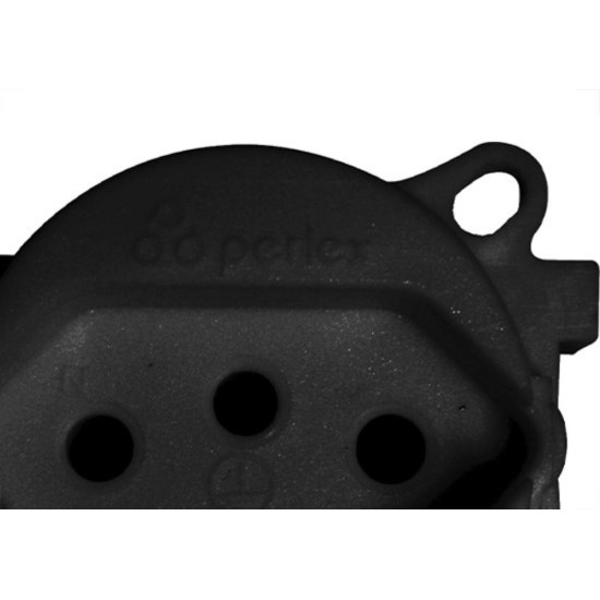 Tomada Piso Perlex 2 Polos +Terra 10A Preta 5711Pr Tomada Piso Perlex 2 Polos +Terra 10A Preta 5711Pr