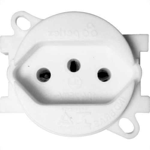 Tomada Externa Perlex 2 Polos +Terra 20A Branca 5715Br Tomada Externa Perlex 2 Polos +Terra 20A Branca 5715Br