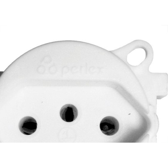 Tomada Externa Perlex 2 Polos +Terra 20A Branca 5715Br Tomada Externa Perlex 2 Polos +Terra 20A Branca 5715Br
