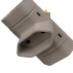 Pino 3 Saidas 2 Polos Perlex ''T'' Cinza 245Czc/10 - Kit C/10 