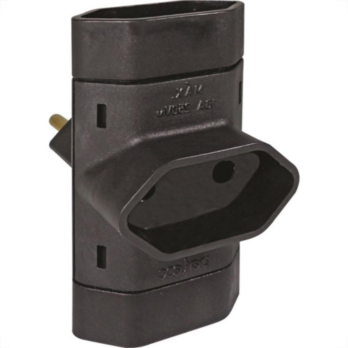 Pino 3 Saidas 2 Polos Perlex ''T'' Preto 245Prc/10 - Kit C/10 Pino 3 Saidas 2 Polos Perlex ''T'' Preto 245Prc/10 - Kit C/10