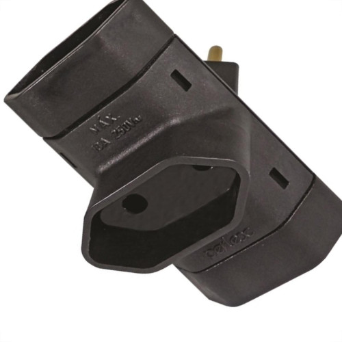 Pino 3 Saidas 2 Polos Perlex ''T'' Preto 245Prc/10 - Kit C/10 Pino 3 Saidas 2 Polos Perlex ''T'' Preto 245Prc/10 - Kit C/10