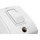 Interruptor Externo Perlex Retangular 1 Simples Branco 170Brc/10 - Kit C/10 