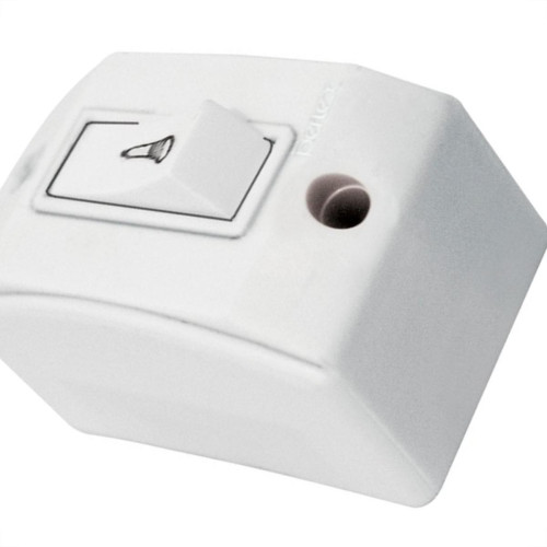 Interruptor Externo Perlex Retangular 1 Campainha Branca 175Brc/10 - Kit C/10 Interruptor Externo Perlex Retangular 1 Campainha Branca 175Brc/10 - Kit C/10