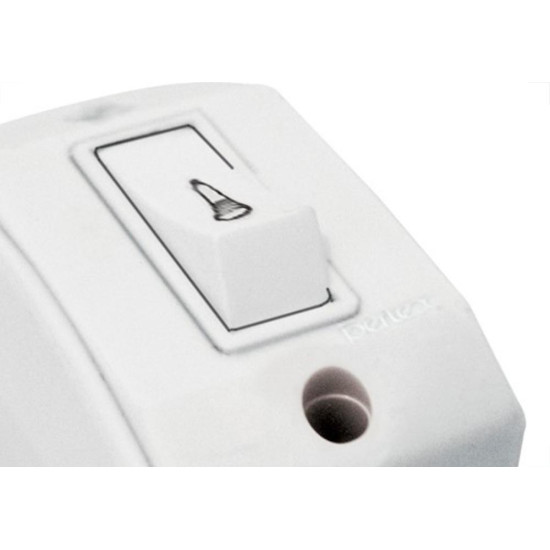 Interruptor Externo Perlex Retangular 1 Campainha Branca 175Brc/10 - Kit C/10 Interruptor Externo Perlex Retangular 1 Campainha Branca 175Brc/10 - Kit C/10
