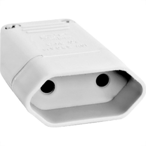 Pino Femea 2 Polos Perlex Reforcado Branco 1042Brc/10 - Kit C/10 Pino Femea 2 Polos Perlex Reforcado Branco 1042Brc/10 - Kit C/10