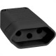Pino Femea 2 Polos+Terra Perlex 10A Preto 2043Prc/10 - Kit C/10 