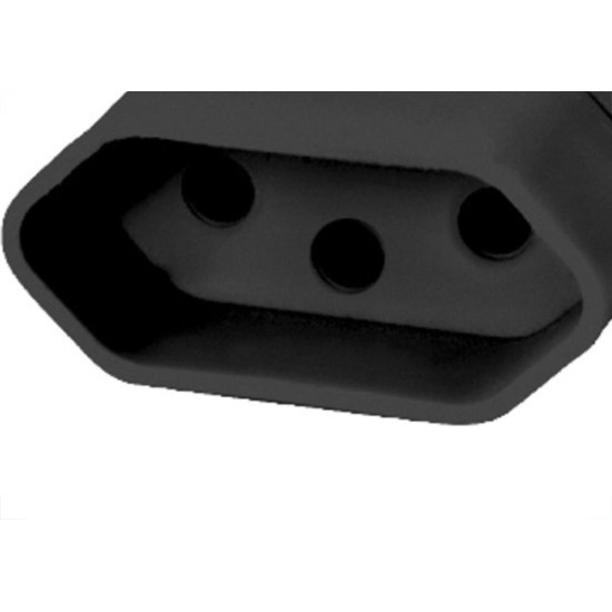 Pino Femea 2 Polos+Terra Perlex 10A Preto 2043Prc/10 - Kit C/10 