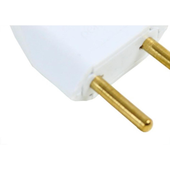 Pino Macho 2 Polos Perlex Macico 10A Branco 1041Brc/10 - Kit C/10 Pino Macho 2 Polos Perlex Macico 10A Branco 1041Brc/10 - Kit C/10