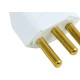 Pino Macho 2 Polos+Terra Perlex 20A Branco 1048Brc/10 - Kit C/10 Pino Macho 2 Polos+Terra Perlex 20A Branco 1048Brc/10 - Kit C/10