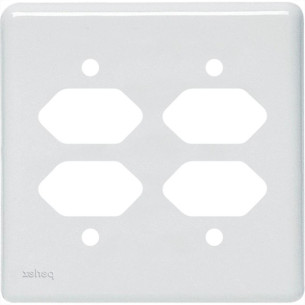 Kit C/4 - Placa Perlex Branca 4X4 (4 Tomadas) 23Pl22T 23P...