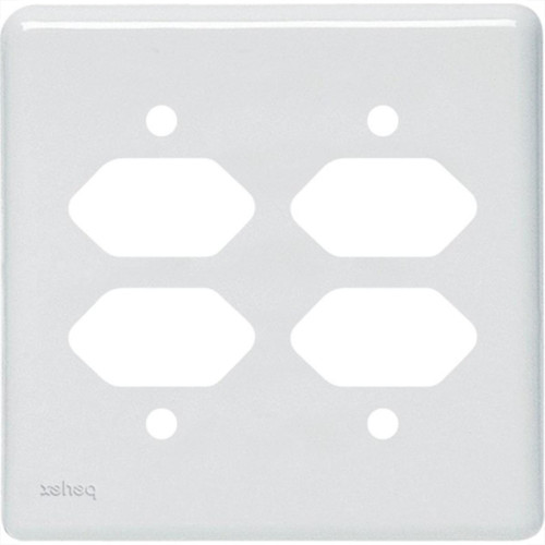 Kit C/2 - Placa Perlex Branca 4X4 (4 Tomadas) 23Pl22T 23P...