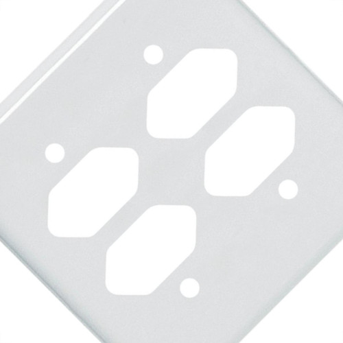 Kit C/2 - Placa Perlex Branca 4X4 (4 Tomadas) 23Pl22T 23P...