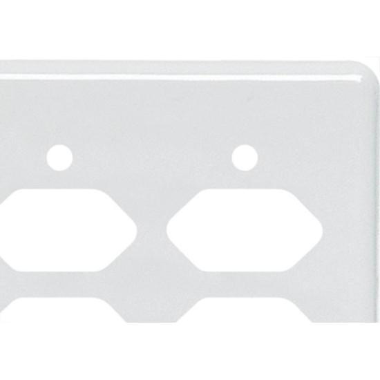Kit C/2 - Placa Perlex Branca 4X4 (4 Tomadas) 23Pl22T 23P...
