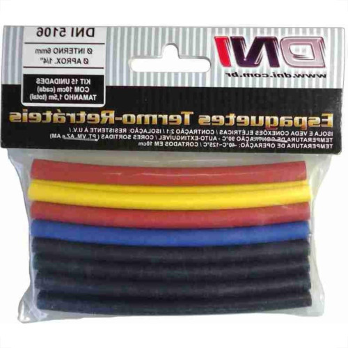 Espaguete Termo Retratil Dni 6Mm Com 15Pecas 5106 Espaguete Termo Retratil Dni 6Mm Com 15Pecas 5106