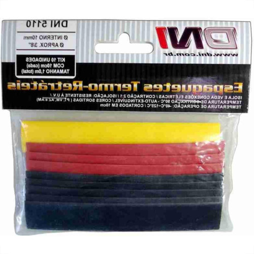 Espaguete Termo Retratil Dni 10Mm Com 10Pecas 5110 Espaguete Termo Retratil Dni 10Mm Com 10Pecas 5110
