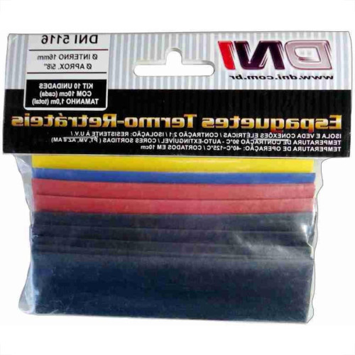Espaguete Termo Retratil Dni 16Mm Com 10Pecas 5116 Espaguete Termo Retratil Dni 16Mm Com 10Pecas 5116