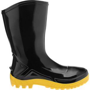 Bota Marluvas Preta Solado Amarelo (Cano Medio) 39 Par 6946039