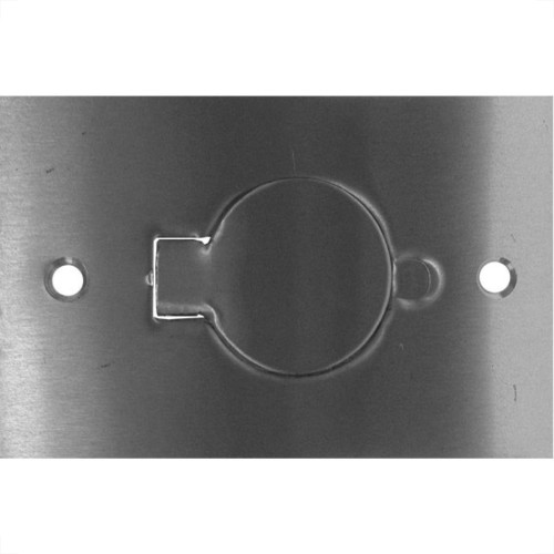 Placa Piso Inox 4X2''Tomada Universal''Com 1 Tampa Unha Pi42Tu