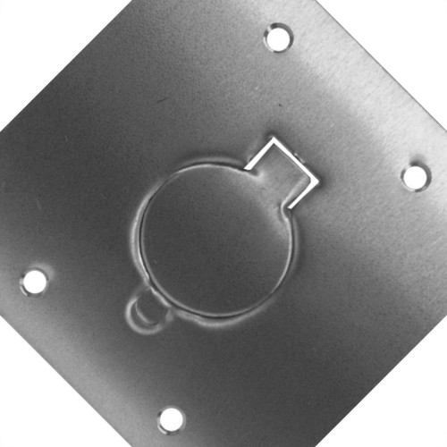 Placa Piso Aluminio 4X4''Tomada Universal''Com 1 Tampa Unha Pa44Tu Placa Piso Aluminio 4X4''Tomada Universal''Com 1 Tampa Unha Pa44Tu