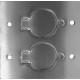 Placa Piso Aluminio 4X4''Tomada Universal''Com 2 Tampa Unha Pa442U Placa Piso Aluminio 4X4''Tomada Universal''Com 2 Tampa Unha Pa442U