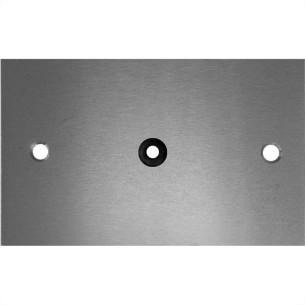 Placa Piso Aluminio 4X2 Com Furo Pa42F