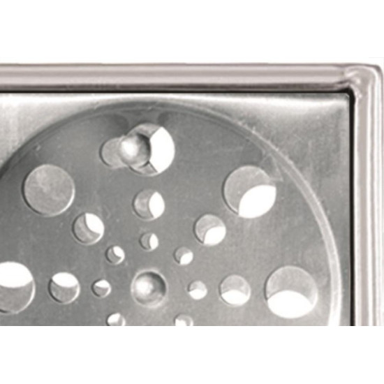 Grelha Inox Overtime Caixilho Quadrada 10Cm Fechamento 200011 Grelha Inox Overtime Caixilho Quadrada 10Cm Fechamento 200011