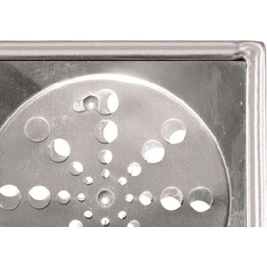 Grelha Inox Overtime Caixilho Quadrada 15Cm Fechamento 200012 Grelha Inox Overtime Caixilho Quadrada 15Cm Fechamento 200012