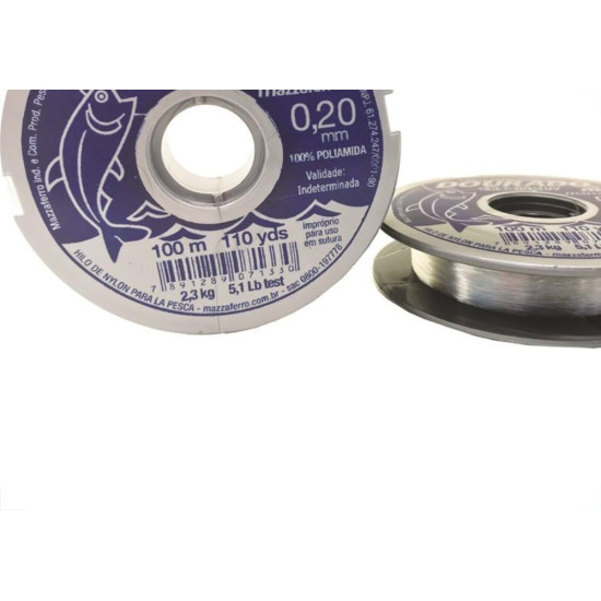 Linha Pesca Mazzaferro Branca 0,20Mm X100M 19Dp1B020 - Kit C/20 Linha Pesca Mazzaferro Branca 0,20Mm X100M 19Dp1B020 - Kit C/20