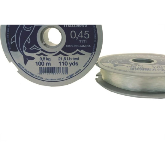 Linha Pesca Mazzaferro Branca 0,45Mm X100M 19Dp1B045 - Kit C/20 Linha Pesca Mazzaferro Branca 0,45Mm X100M 19Dp1B045 - Kit C/20