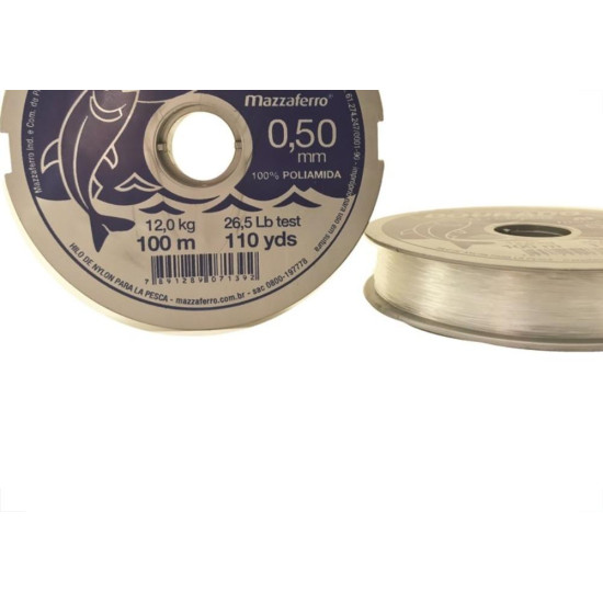 Linha Pesca Mazzaferro Branca 0,50Mm X100M 19Dp1B050 - Kit C/20 Linha Pesca Mazzaferro Branca 0,50Mm X100M 19Dp1B050 - Kit C/20